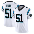 C.Panthers #51 Sam Mills Player White Vapor F.U.S.E. Limited Home Game Gdoa Stitched Jerseys
