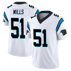 C.Panthers #51 Sam Mills Player White Vapor F.U.S.E. Limited Home Game Gdoa Stitched Jerseys