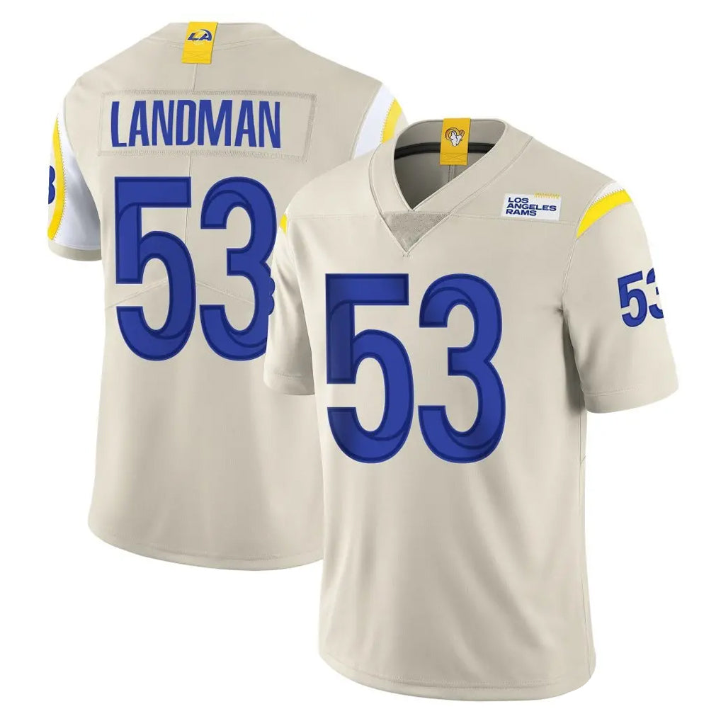 LA.Rams #53 Nate Landman Player Bone Limited Vapor Home Game Gdoa Stitched Jerseys