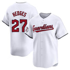 C.Guardians #27 Austin Hedges Player White Limited Home Gdoa Stitched Jerseys