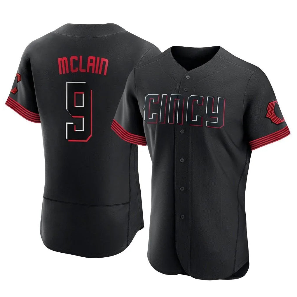 C.Reds #9 Matt McLain Player Black City Connect Limited Elite Home Gdoa Stitched Jerseys