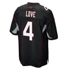 A.Cardinals #4 Jeremiyah Love Player Black Alternate Game Gdoa Stitched Jerseys