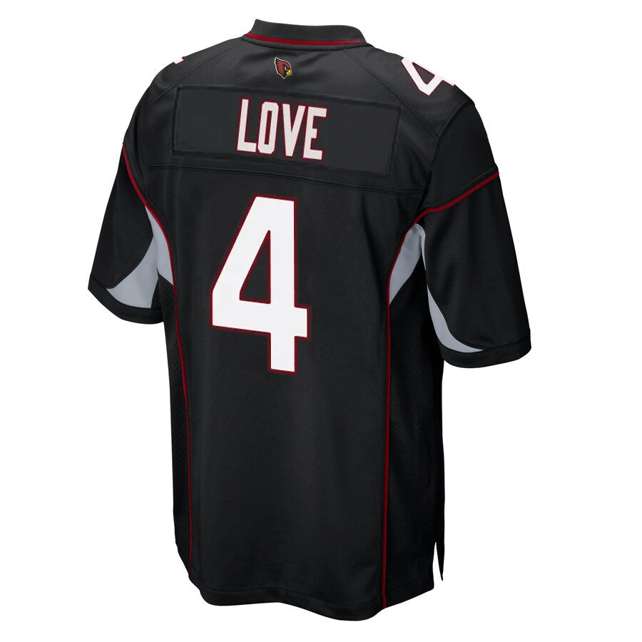 A.Cardinals #4 Jeremiyah Love Player Black Alternate Game Gdoa Stitched Jerseys