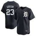 D.Tigers #23 Kirk Gibson Player Navy Home Limited Game Gdoa Stitched Jerseys