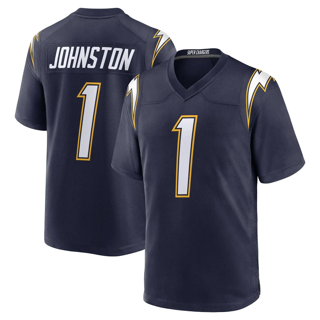 LA.Chargers #1 Quentin Johnston Player Navy Alternate Home Game Gdoa Stitched Jerseys