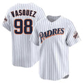 S.Diego Padres #98 Randy Vasquez Player White Cooperstown Collection Limited Home Fdoa Stitched Jerseys