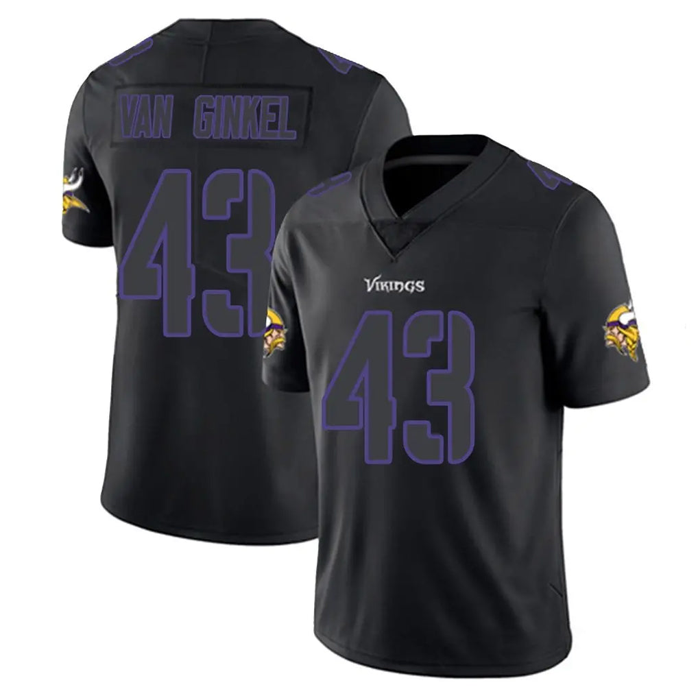 M.Vikings #43 Andrew Van Ginkel Player Black Impact LImited Home Game Gdoa Stitched Jerseys