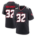 H.Texans #32 David Montgomery Player Navy Team Home Game Gdoa Stitched Jerseys
