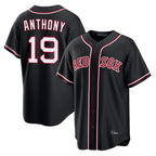 B.Red Sox #19 Roman Anthony Player Black Out Home Game Gdoa Stitched Jerseys