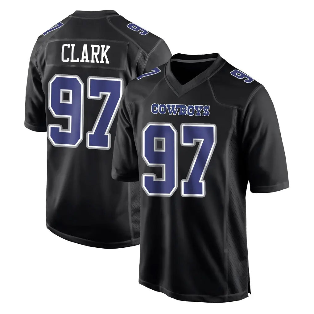 D.Cowboys #97 Kenny Clark Player Carbon Black Fashion Home Game Gdoa Stitched Jerseys