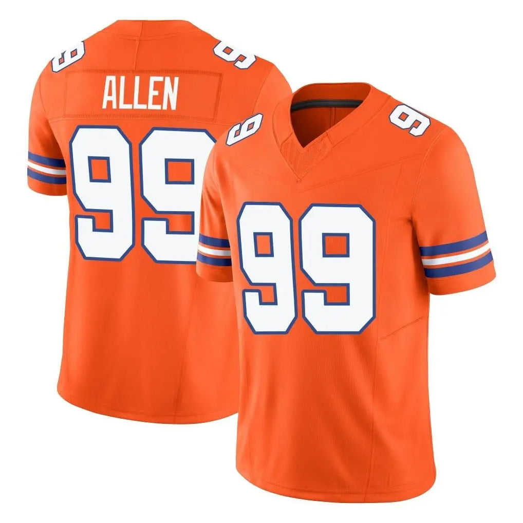 D.Broncos #99 Zach Allen Player Orange Limited Alternate Vapor F.U.S.E. Throwback Game Gdoa Stitched Jerseys