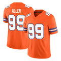 D.Broncos #99 Zach Allen Player Orange Limited Alternate Vapor F.U.S.E. Throwback Game Gdoa Stitched Jerseys