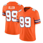 D.Broncos #99 Zach Allen Player Orange Limited Alternate Vapor F.U.S.E. Throwback Game Gdoa Stitched Jerseys