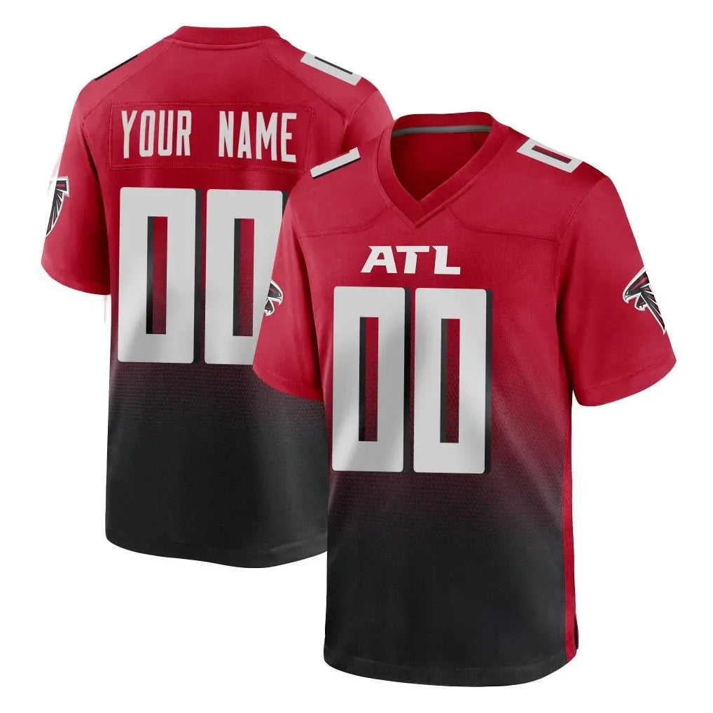 Custom A.Falcons Red Limited Home Game Any Name & Numbers Gdoa Stitched Jerseys