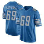 D.Lions #69 Tate Ratledge Player Blue Home Game Gdoa Stitched Jerseys