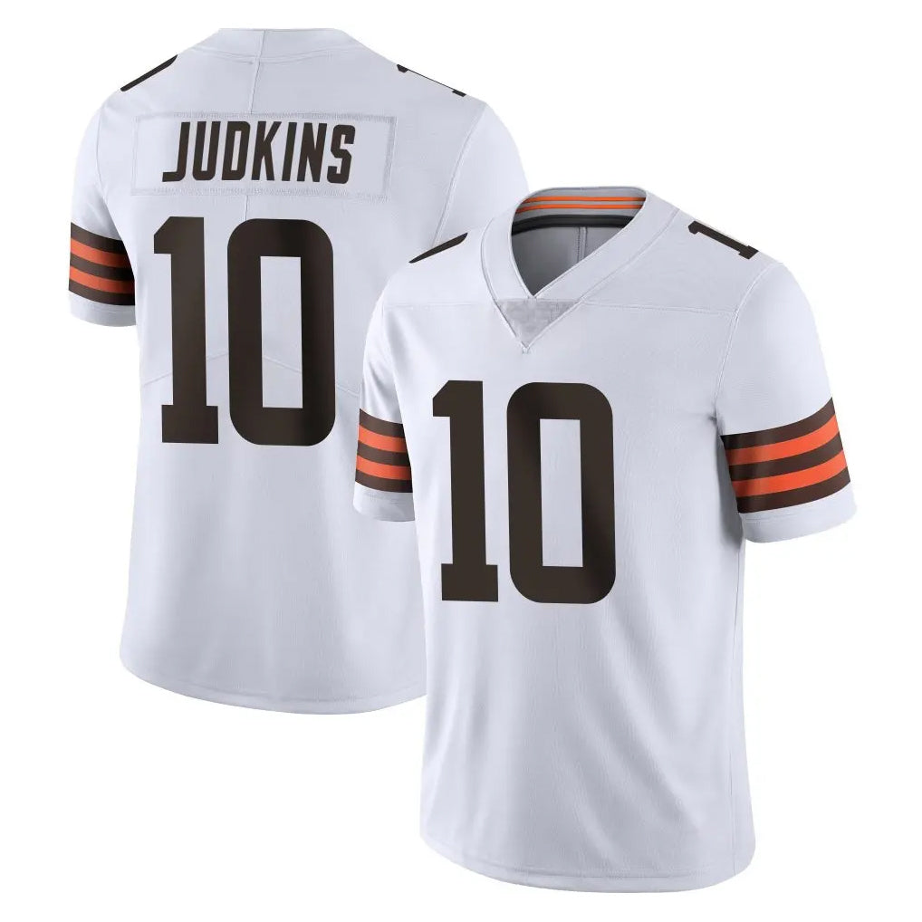 C.Browns #10 Quinshon Judkins Player White Vapor Untouchable Limited Home Game Gdoa Stitched Jerseys
