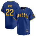 S.Mariners #22 Bryan Woo Player Royal City Connect Home Limited Fdoa Stitched Jerseys