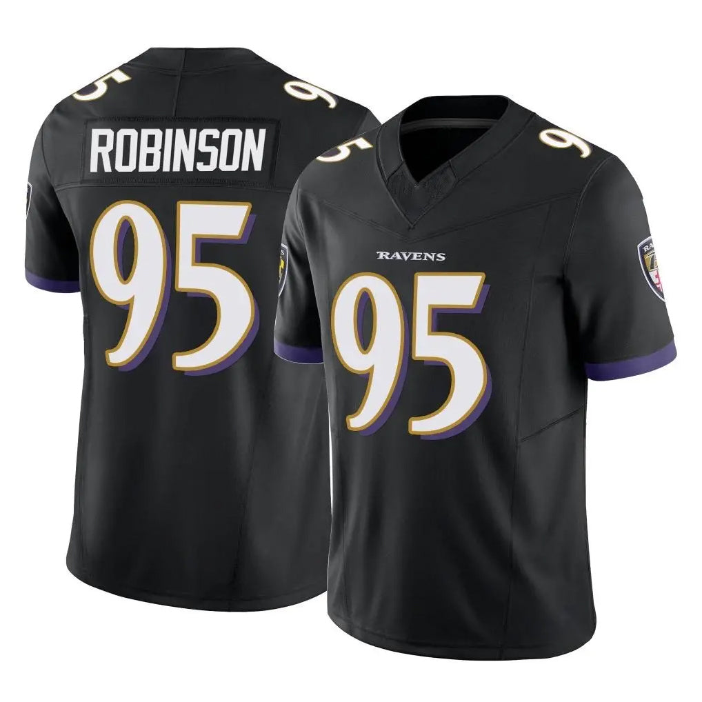 B.Ravens #95 Tavius Robinson Player Black Vapor F.U.S.E. Limited Gdoa Stitched Jerseys