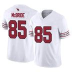 A.Cardinals #85 Trey McBride Player White Vapor F.U.S.E. Limited Home Game Gdoa Stitched Jerseys
