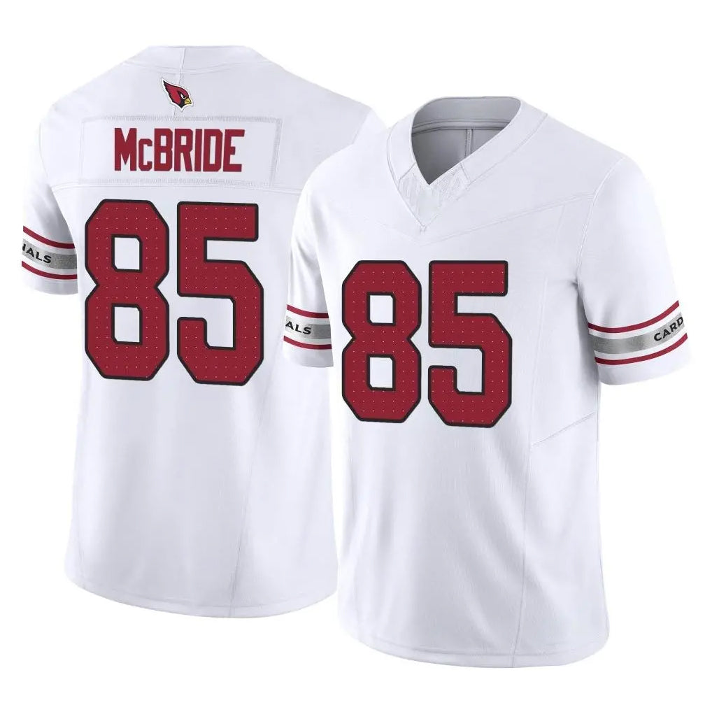 A.Cardinals #85 Trey McBride Player White Vapor F.U.S.E. Limited Home Game Gdoa Stitched Jerseys