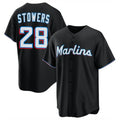 M.Marlins #28 Kyle Stowers Player Black  Home Game Fdoa Stitched Jerseys