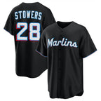 M.Marlins #28 Kyle Stowers Player Black  Home Game Fdoa Stitched Jerseys