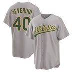 Athletics #40 Luis Severino player Gray Replica Away Stitched Jersey