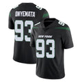 NY.Jets #93 David Onyemata Player Stealth Black Limited Vapor Home Game Gdoa Stitched Jerseys