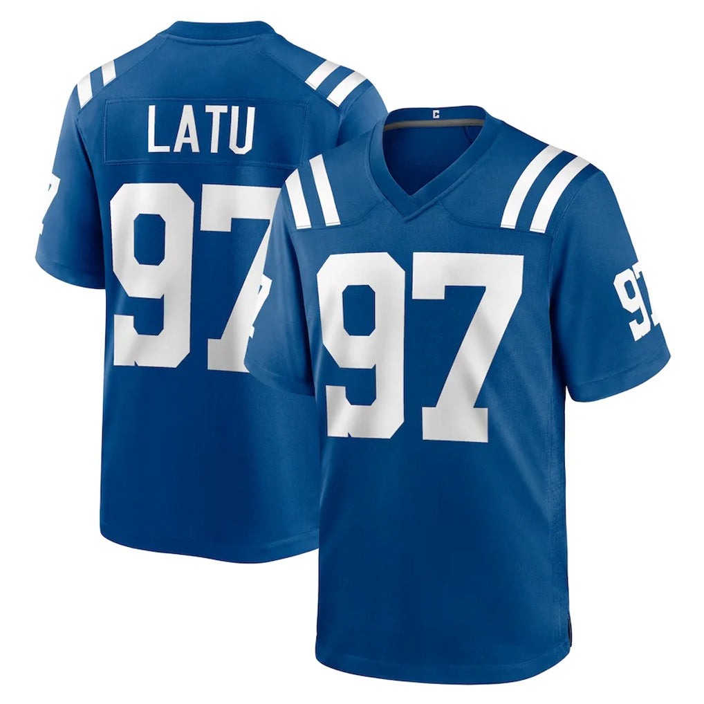 IN.Colts #97 Laiatu Latu Player Royal Home Game Gdoa Stitched Jerseys