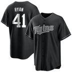 M.Twins #41 Joe Ryan Player Black Home Game Fdoa Stitched Jerseys