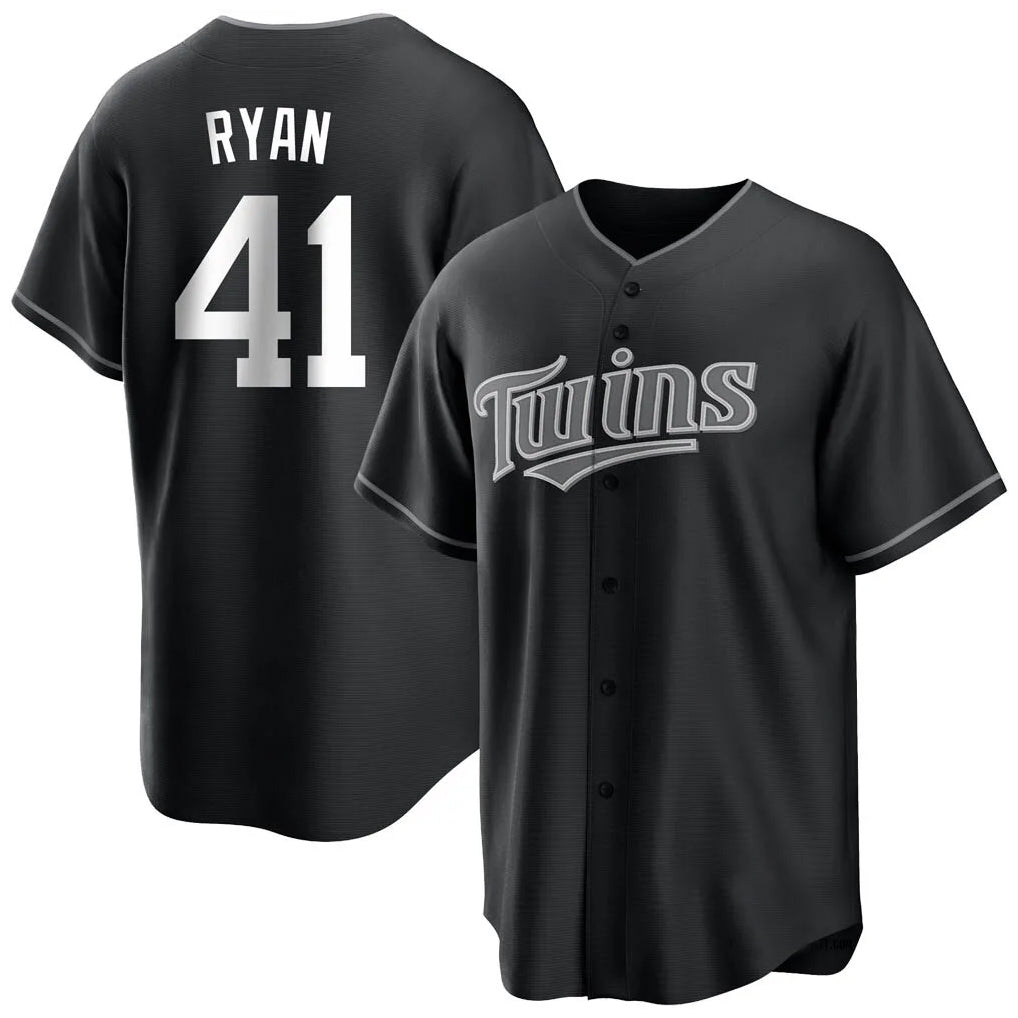 M.Twins #41 Joe Ryan Player Black Home Game Fdoa Stitched Jerseys