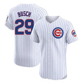 C.Cubs #29 Michael Busch Player White Limited Elite Home Game Gdoa Stitched Jerseys