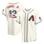 A.Diamondbacks #12 Lourdes Gurriel Jr Player Cream USA 250 Fourth of July Home Game Gdoa250Ys Stitched Jerseys