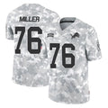 D.Lions #76 Blake Miller Player Arctic Camo Salute To Service Limited Gdoa Stitched Jerseys
