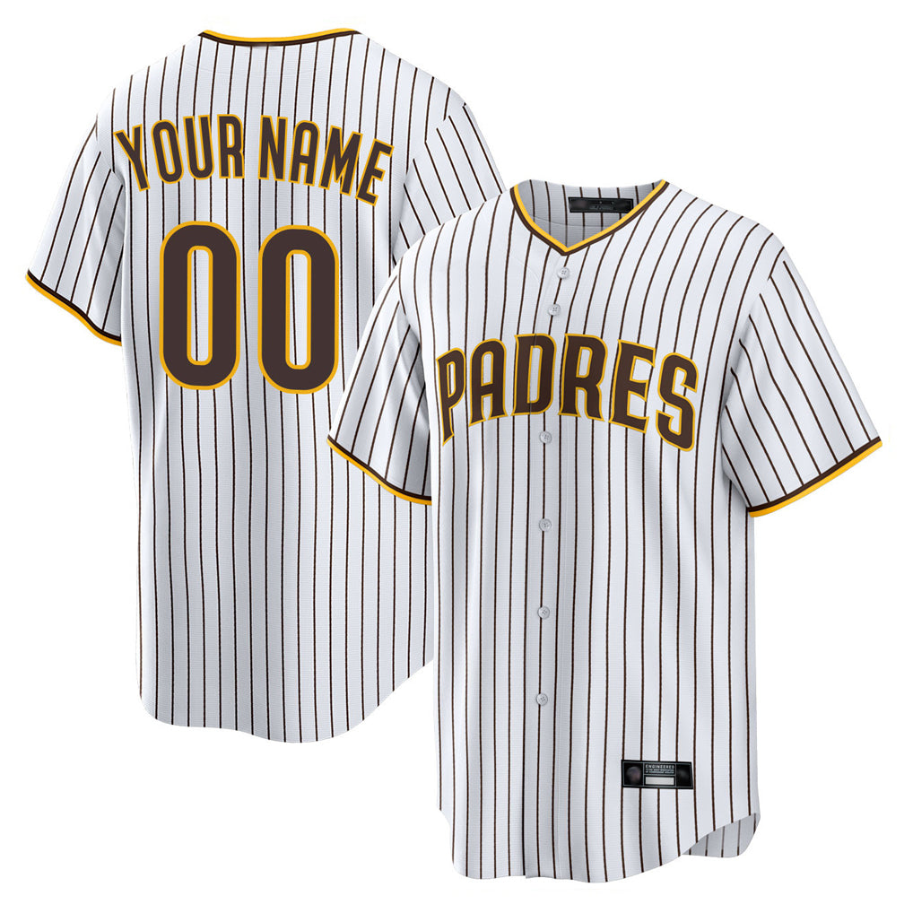 Custom S.Diego Padres White Home Game Any Name & Number Gdoa Stitched Jerseys