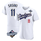 LA.Dodgers #11 Roki Sasaki Player Gold White World Series 2026 Collection Stadium Limited Elite Fdoa Stitched Jerseys