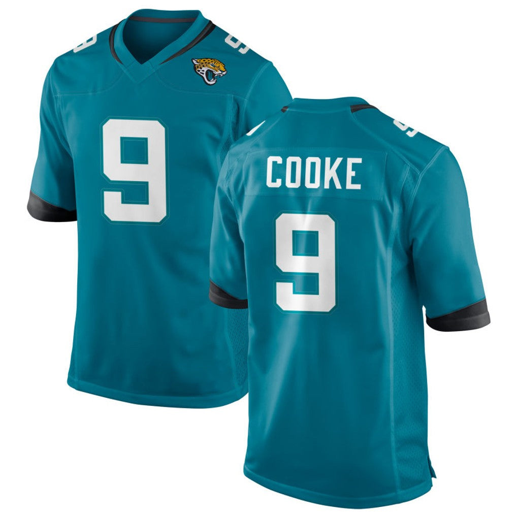 J.Jaguars #9 Logan Cooke Player Teal Home Game Gdoa Stitched Jerseys