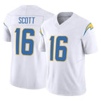 LA.Chargers #16 J.K. Scott Player White Limited Vapor F.U.S.E. Home Game Gdoa Stitched Jerseys