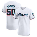 M.Marlins #50 Agustin Ramirez Player White  Home Limited Elite Fdoa Stitched Jerseys