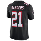 A.Falcons #21 Deion Sanders Player Black Limited Game Gdoa Stitched Jerseys