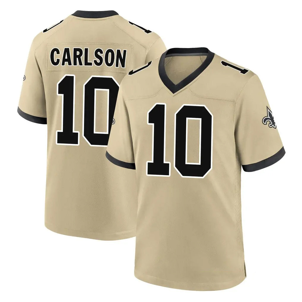 NO.Saints #10 Daniel Carlson Player Gold Home Game Gdoa Stitched Jerseys