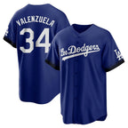 LA.Dodgers #34 Fernando Valenzuela Player Royal City Connect Home Game Fdoa Stitched Jerseys