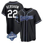 LA.Dodgers #22 Clayton Kershaw Player Black World Series Meet Carbon Limited Home Fdoa Stitched Jerseys