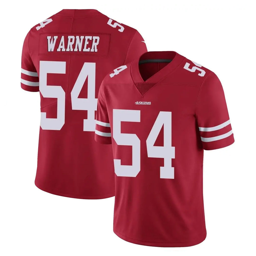 SF.49ers #54 Fred Warner Player Red Limited Vapor Untouchable Home Game Gdoa Stitched Jerseys