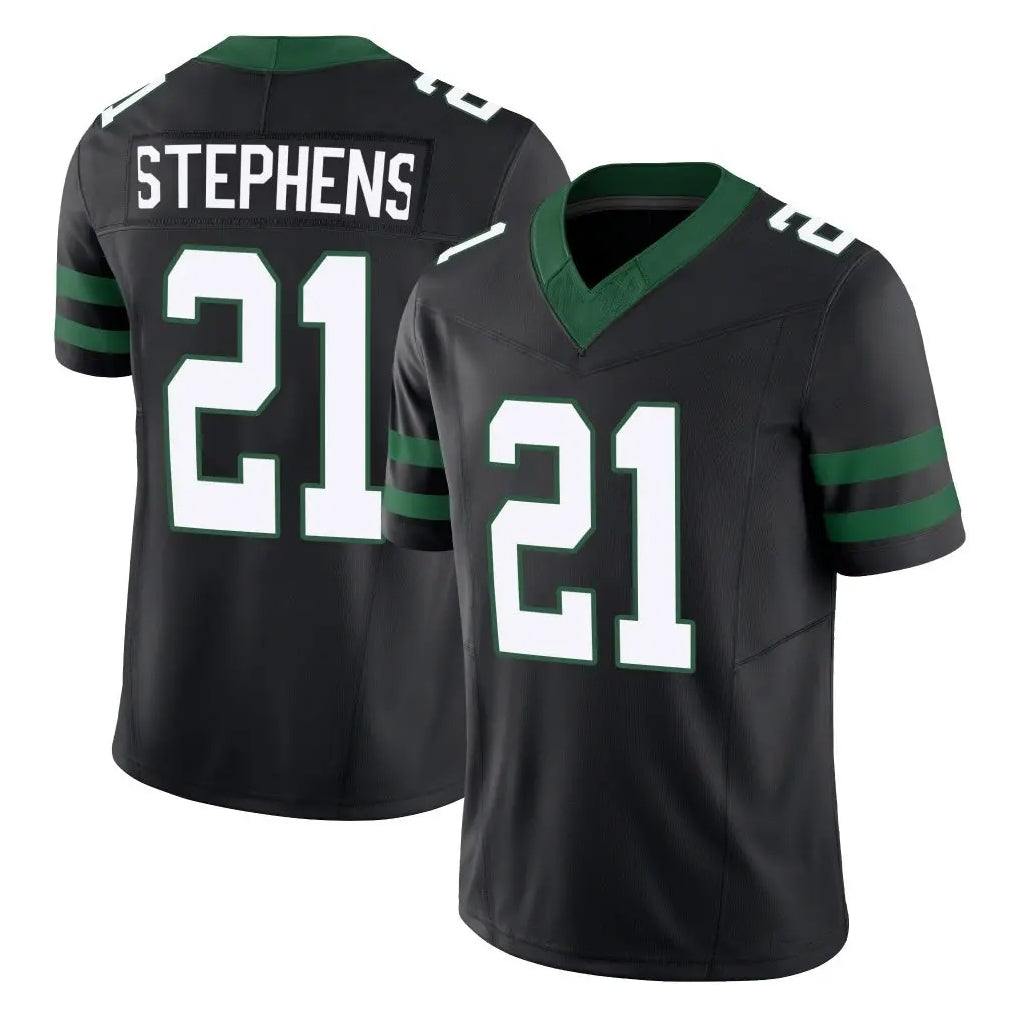NY.Jets #21 Brandon Stephens Player Black Limited Legacy Vapor F.U.S.E. Home Game Gdoa Stitched Jerseys