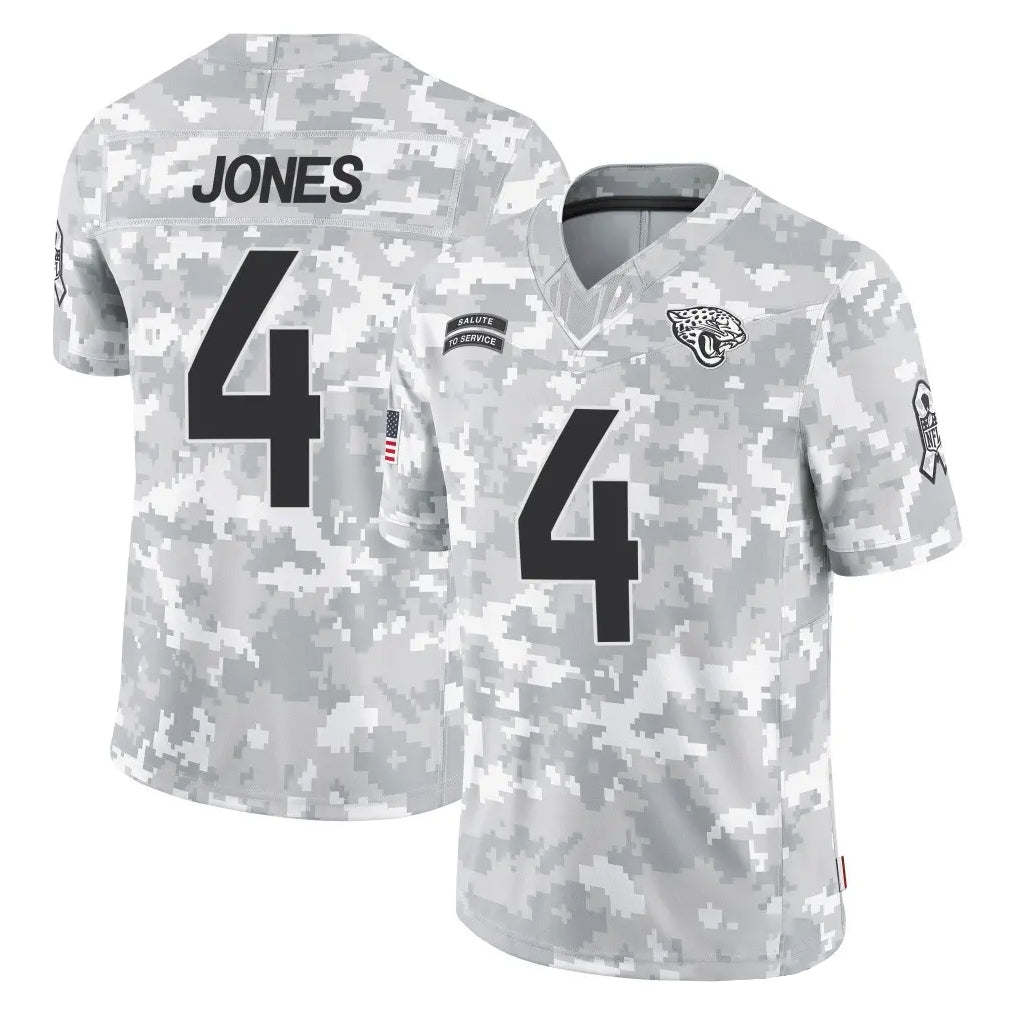 J.Jaguars #4 Jarrian Jones Player Arctic Camo Salute To Service Limited Game Gdoa Stitched Jerseys
