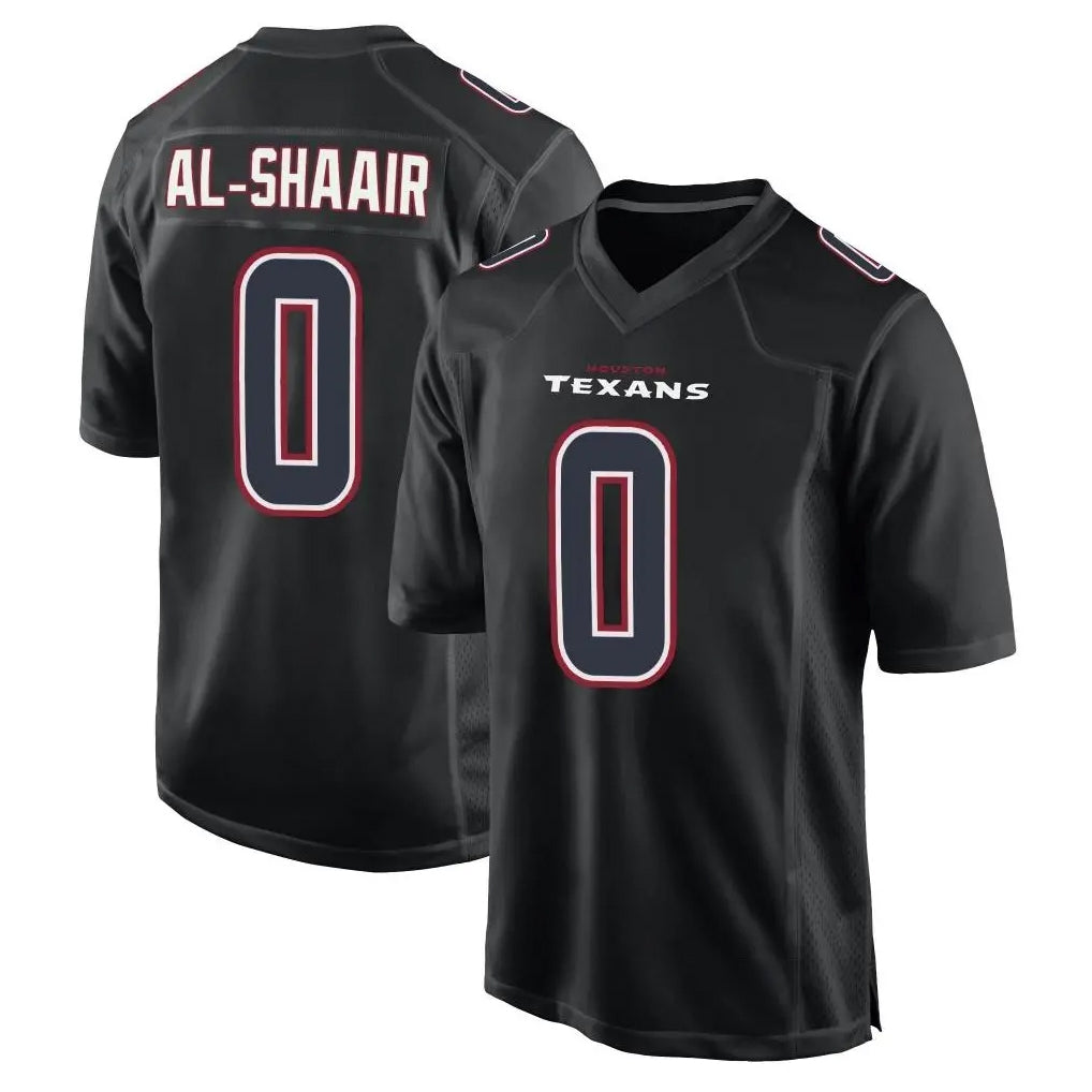 H.Texans #0 Azeez Al-Shaair Player Black Fashion Home Game Gdoa Stitched Jerseys
