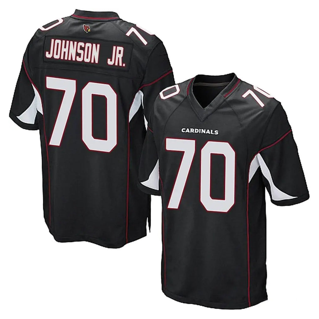 A.Cardinals #70 Paris Johnson Jr. Player Black Home Game Gdoa Stitched Jerseys