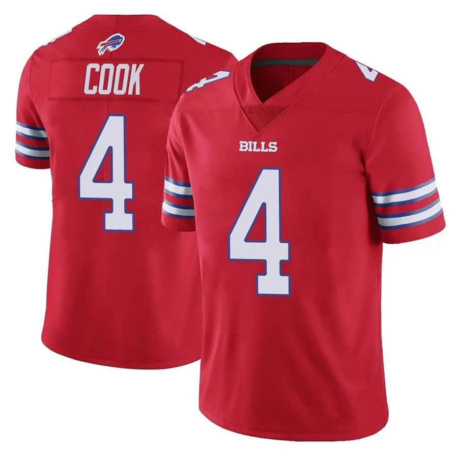 B.Bills #4 James Cook III Player Red  Vapor Untouchable Limited Gdoa Stitched Jerseys