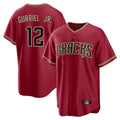 A.Diamondbacks #12 Lourdes Gurriel Jr Player Red Home Game Gdoa Stitched Jerseys